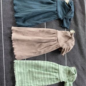 Kate Quinn Set Lap Neck Dresses 3-6 Months